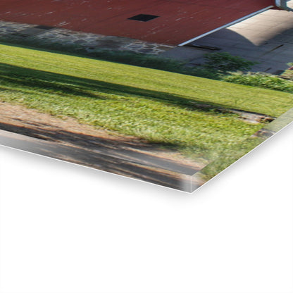 U R There Photography Mayville Road Red Rustic Farmhouse Acrylic Wall Print