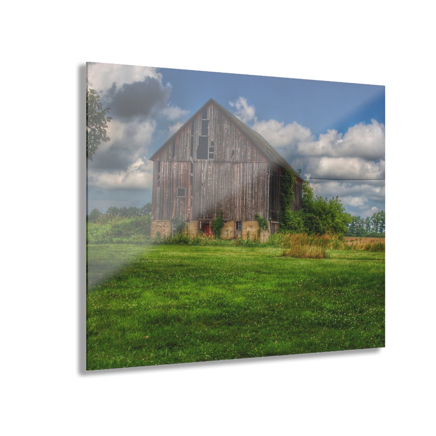 U R There Photography Bohms Road Grey II Rustic Farmhouse Acrylic Wall Print