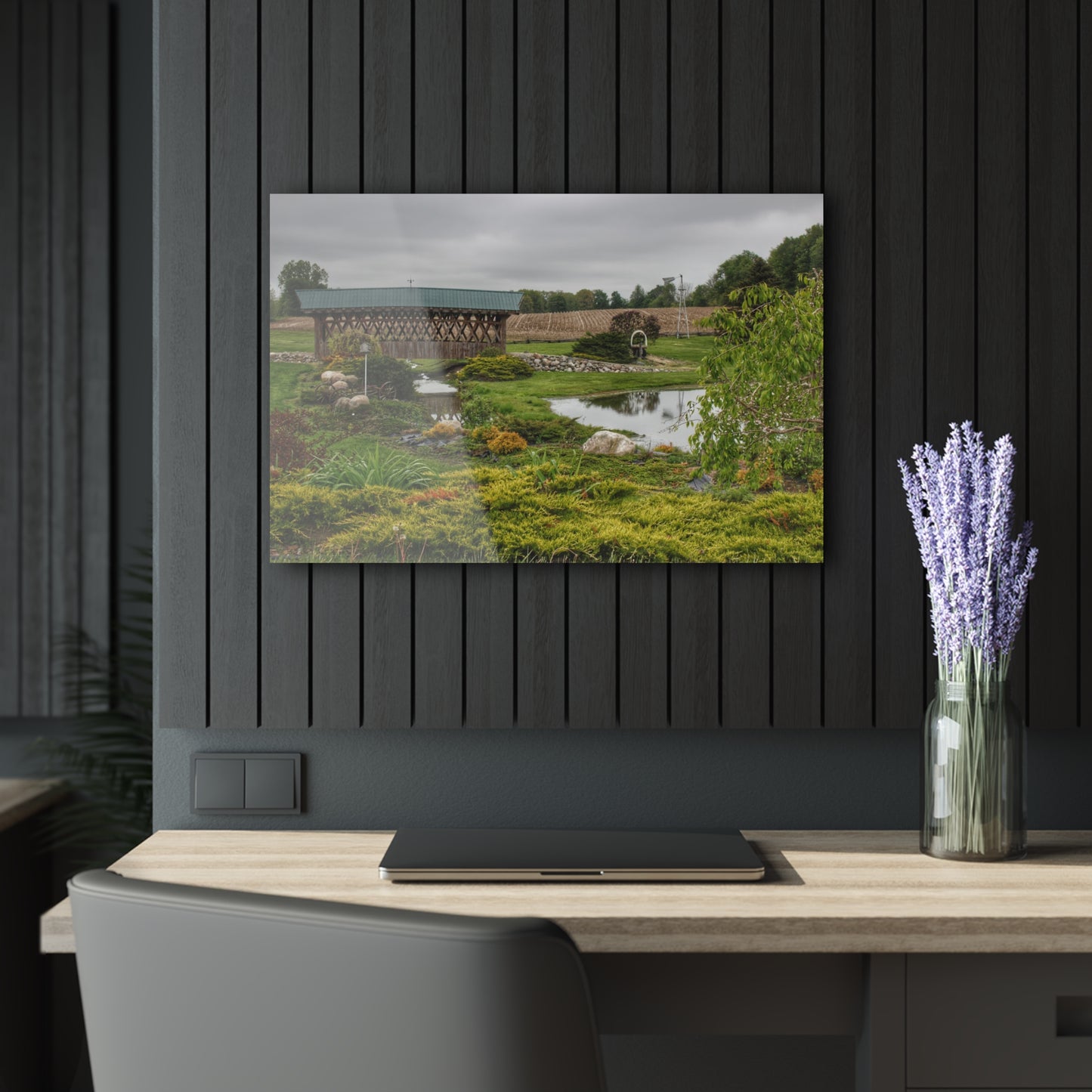 U R There Photography Bridge of Summer Road II Rustic Farmhouse Acrylic Wall Print