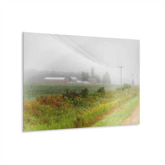 U R There Photography Beyond the Fog Rustic Farmhouse Acrylic Wall Print