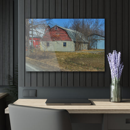 U R There Photography Indian Trail Block Barn at the Bend Rustic Farmhouse Acrylic Wall Print
