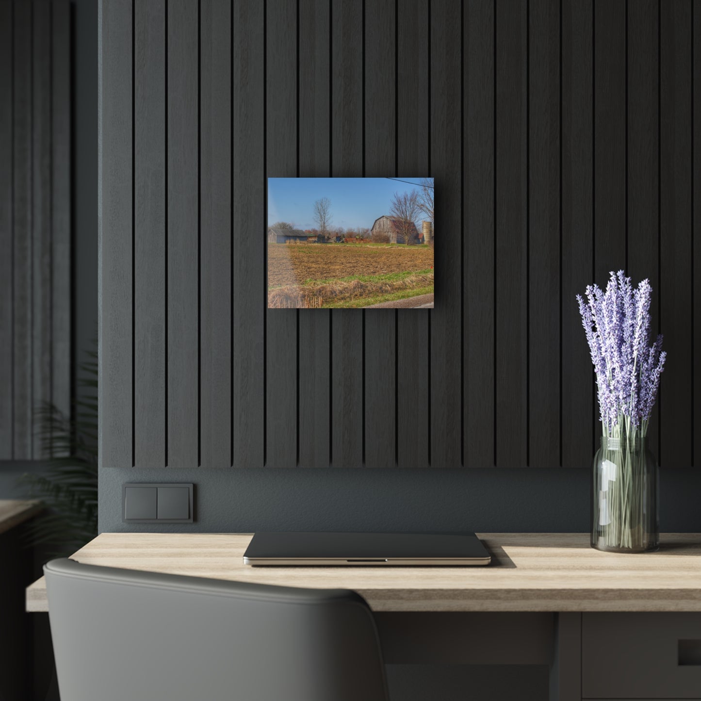 U R There Photography Stanley Road Greys Rustic Farmhouse Acrylic Wall Print