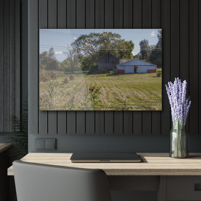 U R There Photography Havens Road Grey Rustic Farmhouse Acrylic Wall Print