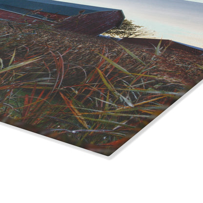 U R There Photography Haines Road Hidden Reds Rustic Farmhouse Tempered-Glass Cutting Board