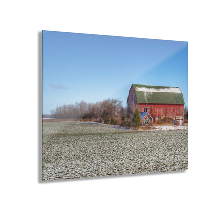 U R There Photography Early Spring Red II Rustic Farmhouse Acrylic Wall Print