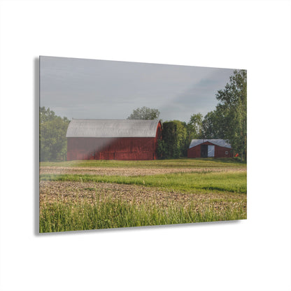U R There Photography Catlin Road Reds Rustic Farmhouse Acrylic Wall Print