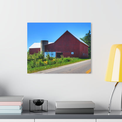 U R There Photography Dryden Road Red Rustic Farmhouse Acrylic Wall Print