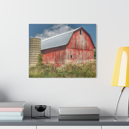 U R There Photography Columbiaville Red in Summer II Rustic Farmhouse Acrylic Wall Print