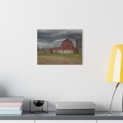 U R There Photography Murray Road Red Rustic Farmhouse Acrylic Wall Print