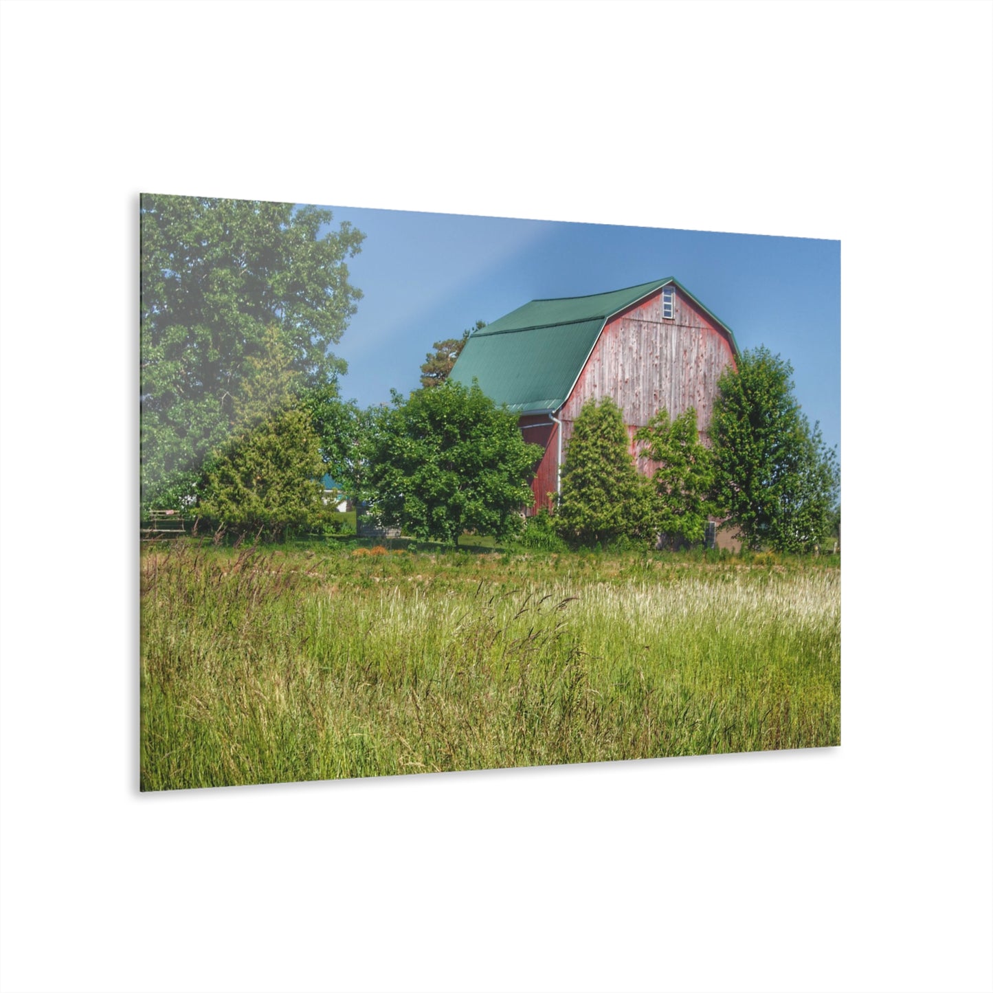 U R There Photography Elmwood Road Red IV Rustic Farmhouse Acrylic Wall Print