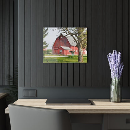 U R There Photography French Road Centennial Reds I Rustic Farmhouse Acrylic Wall Print