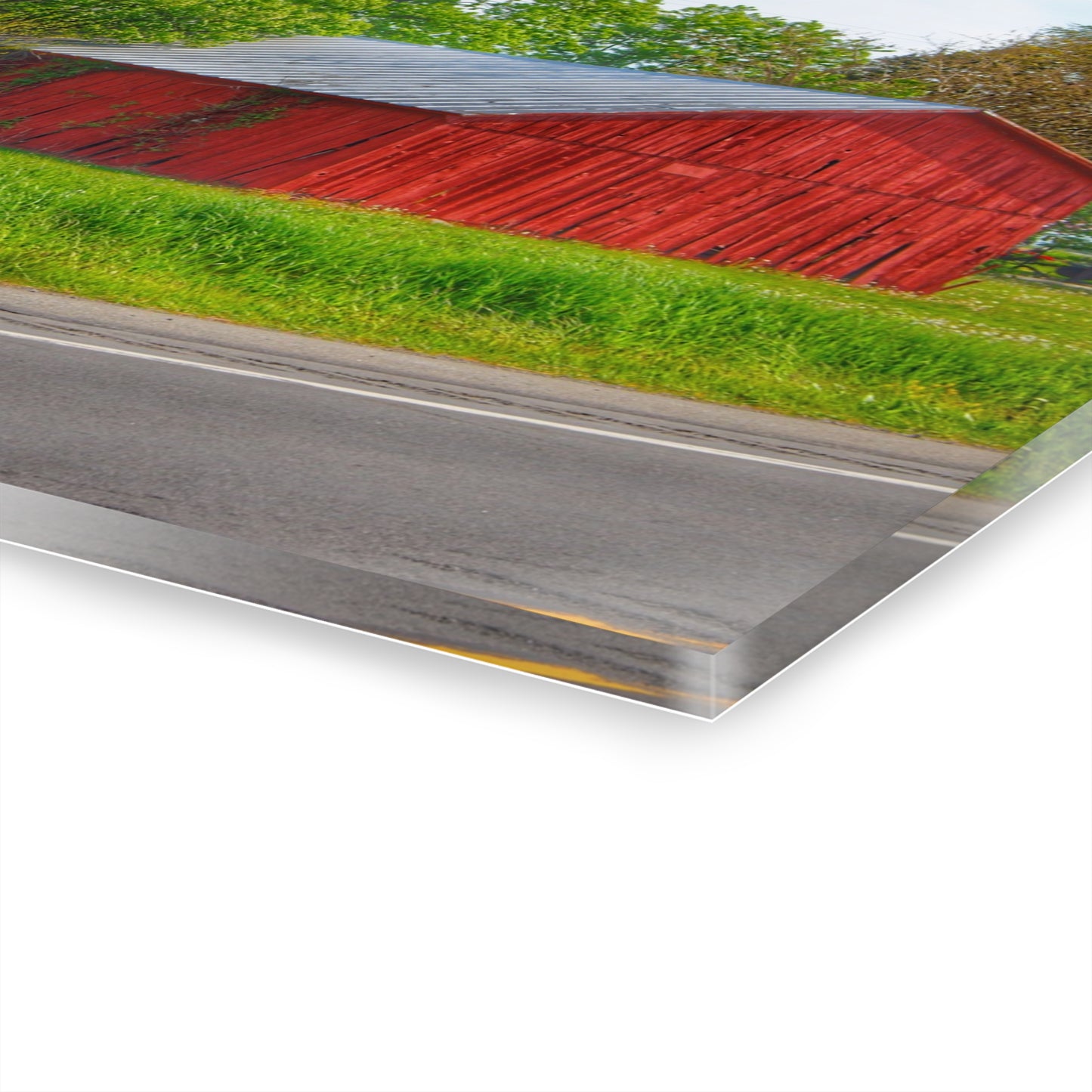 U R There Photography M-25 Little Red Rustic Farmhouse Acrylic Wall Print