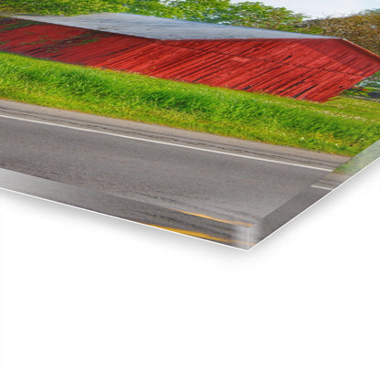 U R There Photography M-25 Little Red Rustic Farmhouse Acrylic Wall Print