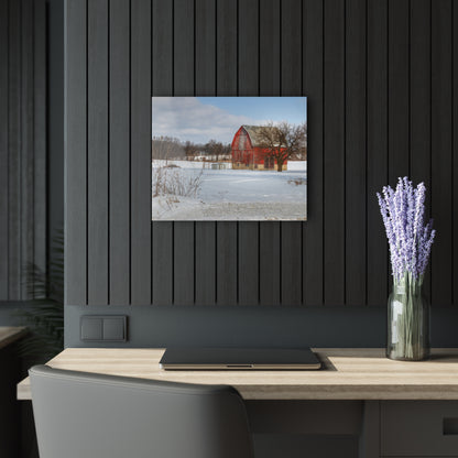 U R There Photography Oregon Road Hillside Red Rustic Farmhouse Acrylic Wall Print
