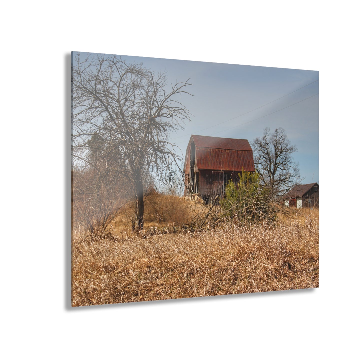 U R There Photography Klam Road Rusted Reds Rustic Farmhouse Acrylic Wall Print