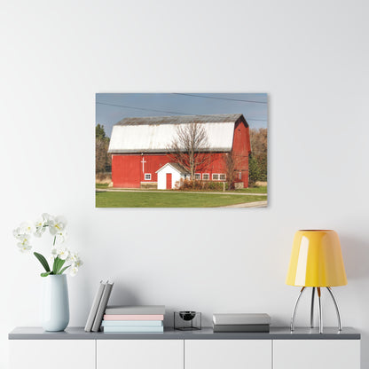 U R There Photography Bray Road Red I Rustic Farmhouse Acrylic Wall Print