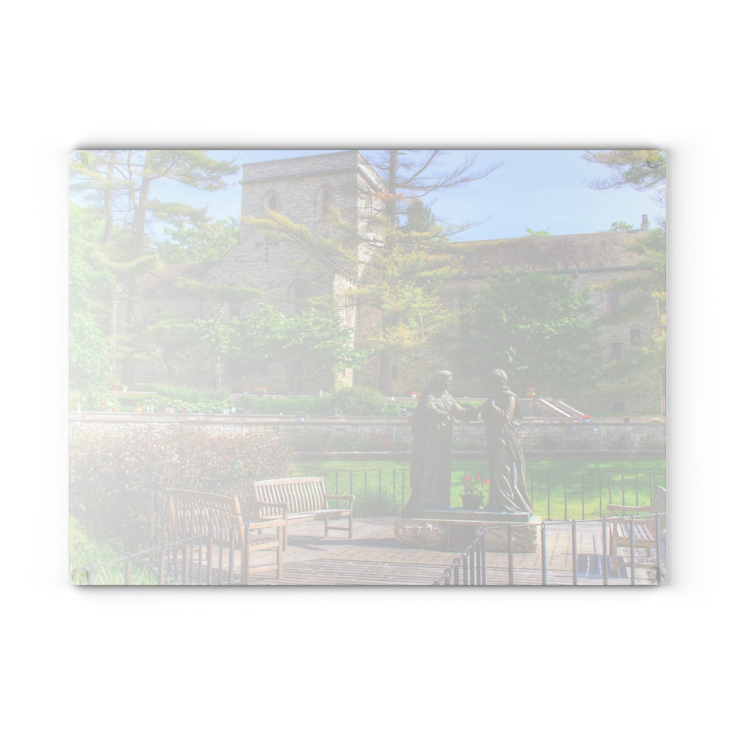 U R There Photography Saint Hugo of the Hills I Rustic Farmhouse Tempered-Glass Cutting Board
