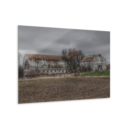 U R There Photography Rusted and Grey on Newark Road Rustic Farmhouse Acrylic Wall Print