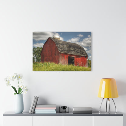 U R There Photography Hollenbeck Road Red I Rustic Farmhouse Acrylic Wall Print