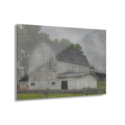 U R There Photography Columbiaville White Rustic Farmhouse Acrylic Wall Print