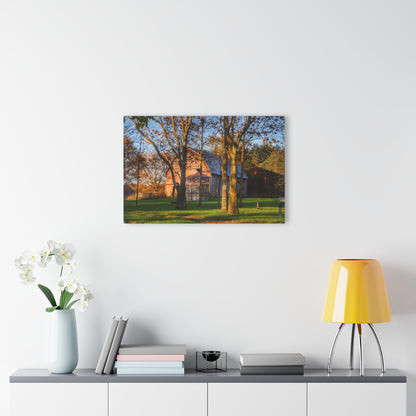 U R There Photography Hunters Creek Hidden Red Rustic Farmhouse Acrylic Wall Print