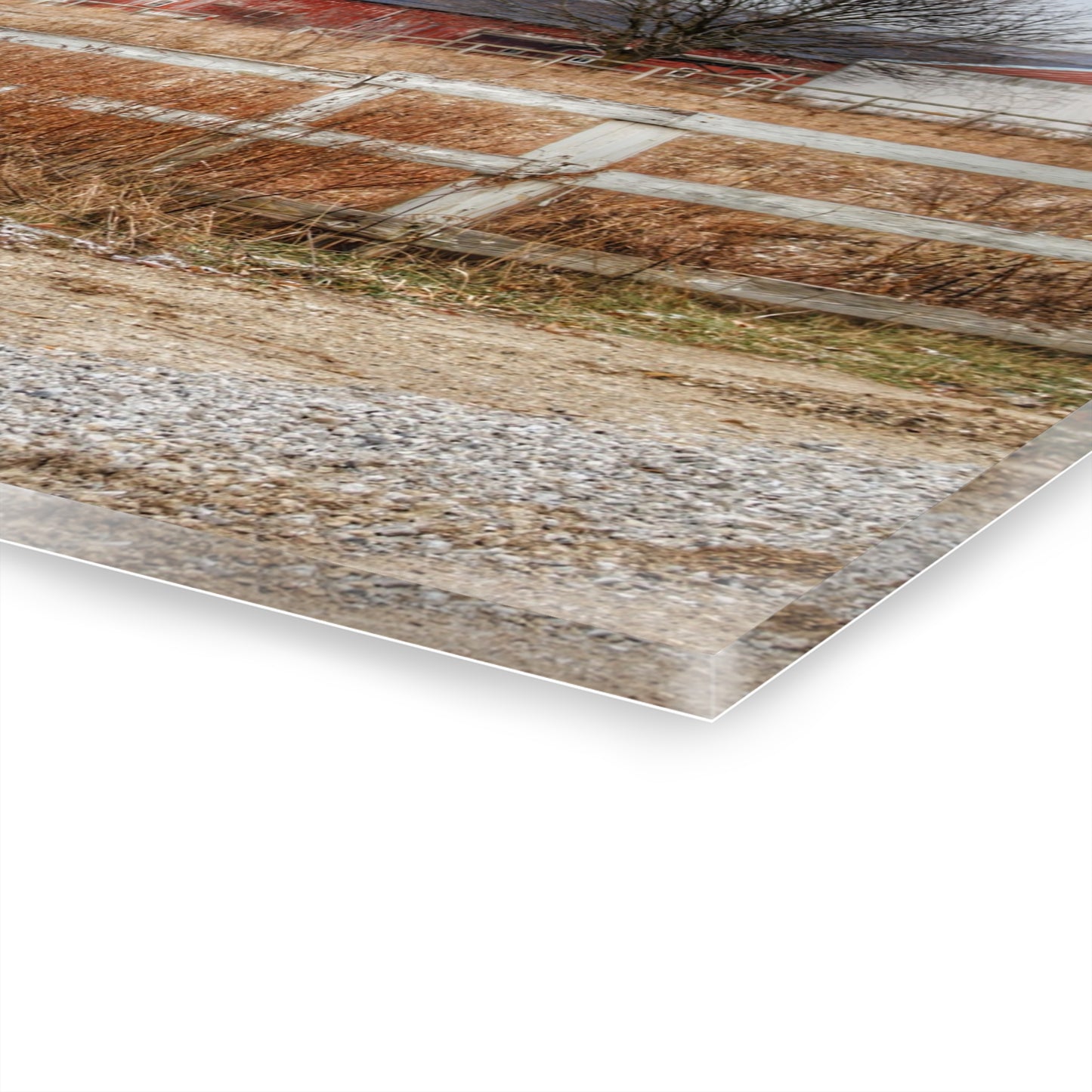 U R There Photography Mound Road Reds Rustic Farmhouse Acrylic Wall Print