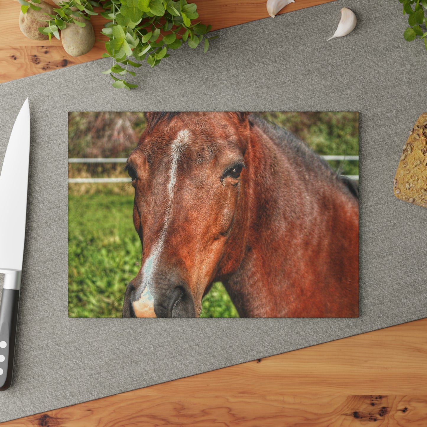 U R There Photography Irish Road Brownie Rustic Farmhouse Tempered-Glass Cutting Board