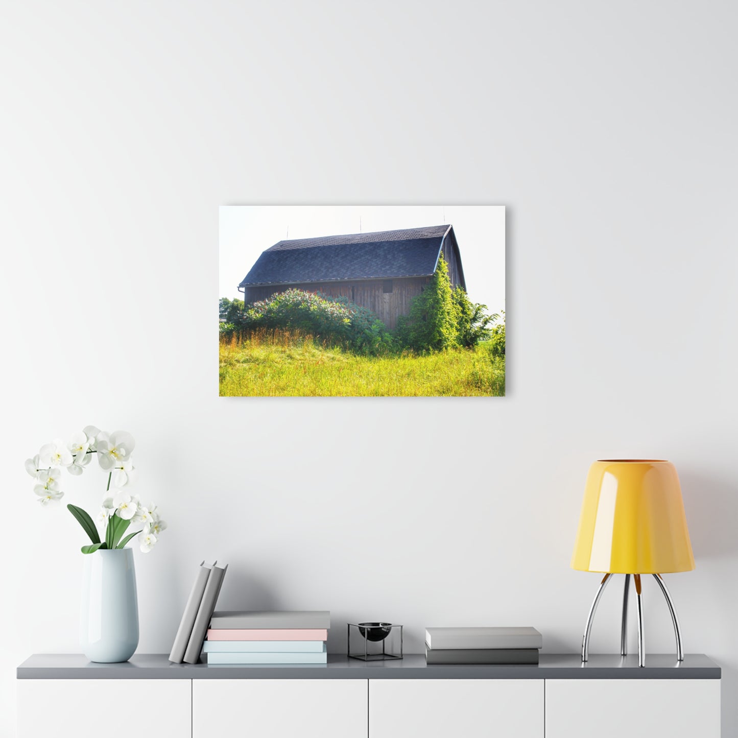 U R There Photography North Lake Pleasant Road Old Grey Rustic Farmhouse Acrylic Wall Print