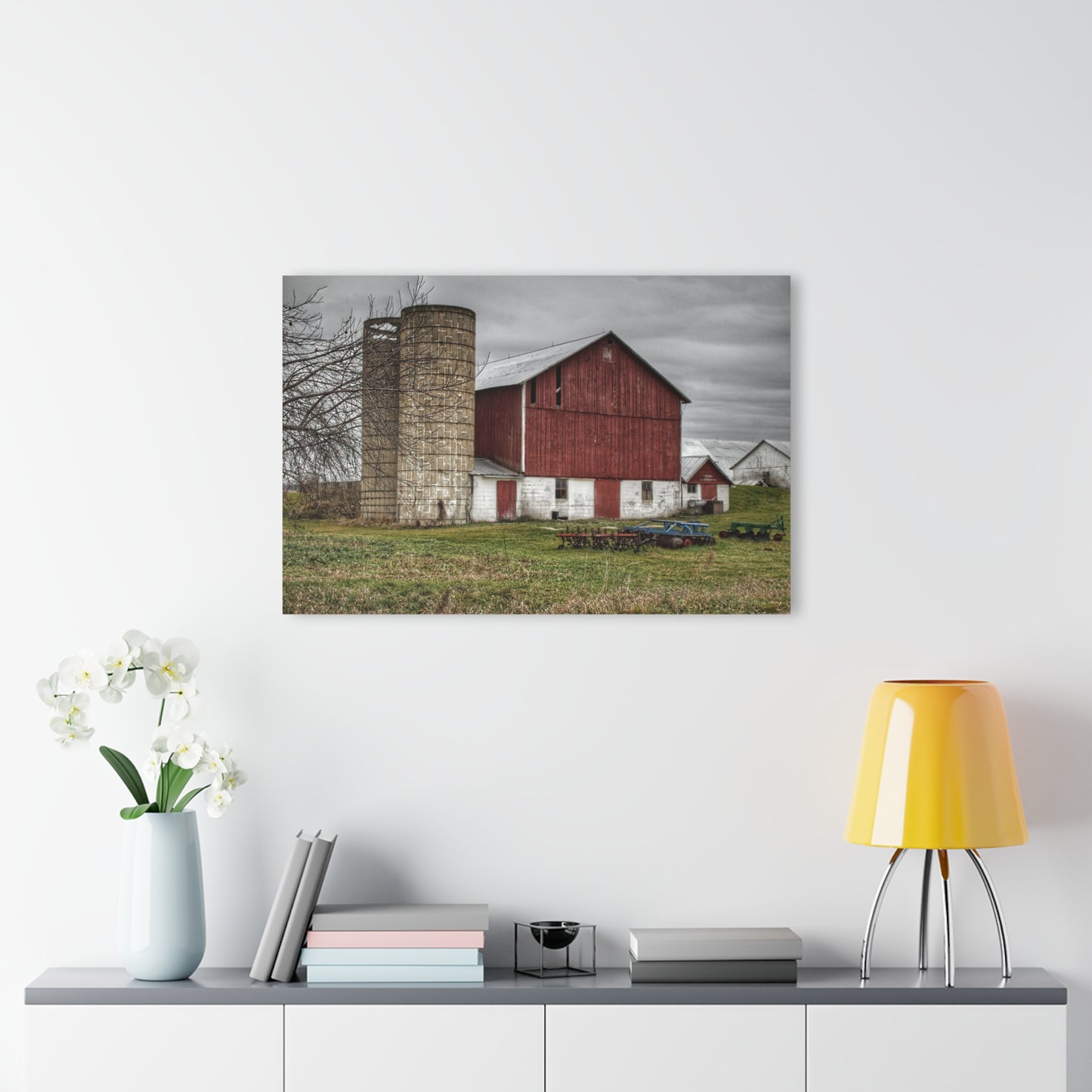Fostoria Red I Rustic Farmhouse Acrylic Wall Print
