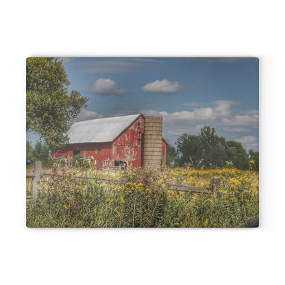 Barn Boutique Rustic Tempered-Glass Cutting Board| Nettney Road Red