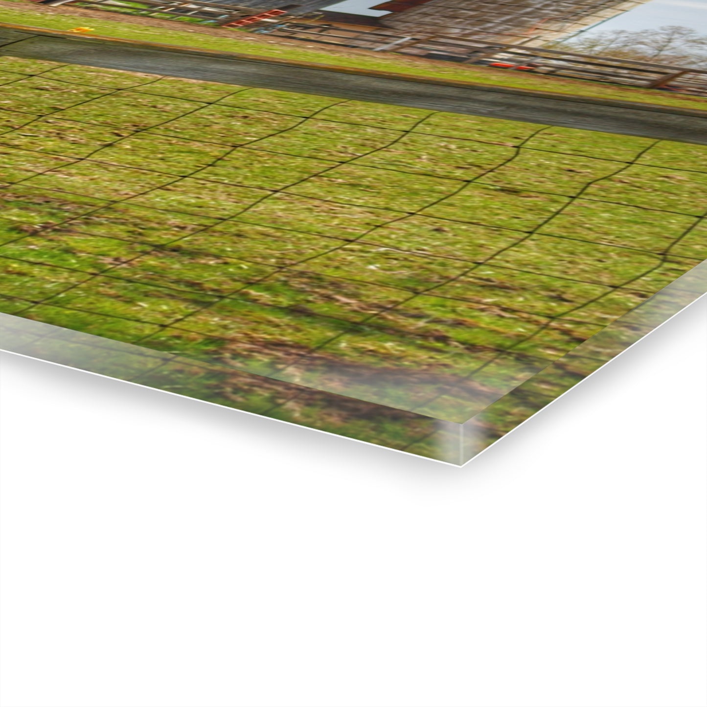 U R There Photography North Vassar Road Grey Rustic Farmhouse Acrylic Wall Print