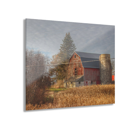 U R There Photography Otter Lake Road Red I Rustic Farmhouse Acrylic Wall Print