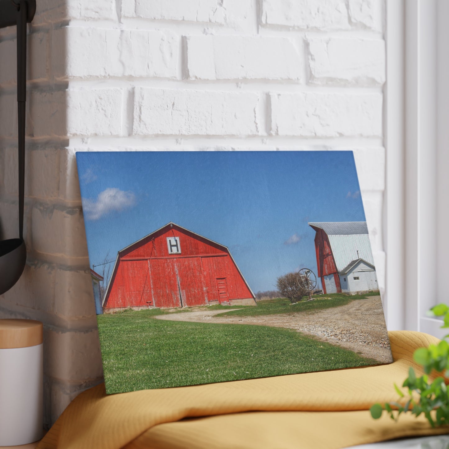 U R There Photography Shay Lakee Duo Rustic Farmhouse Tempered-Glass Cutting Board