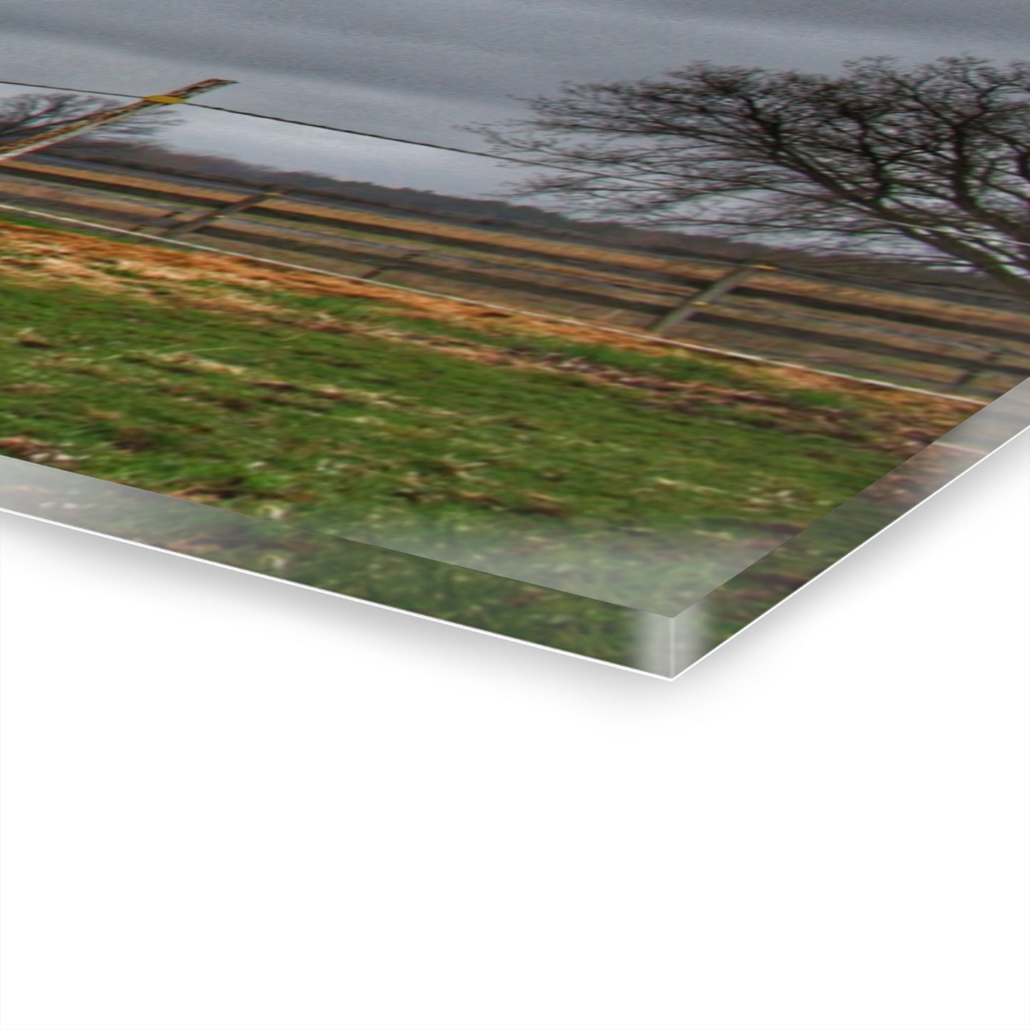 U R There Photography West Lake Road Red Barn and Windmill Rustic Farmhouse Acrylic Wall Print