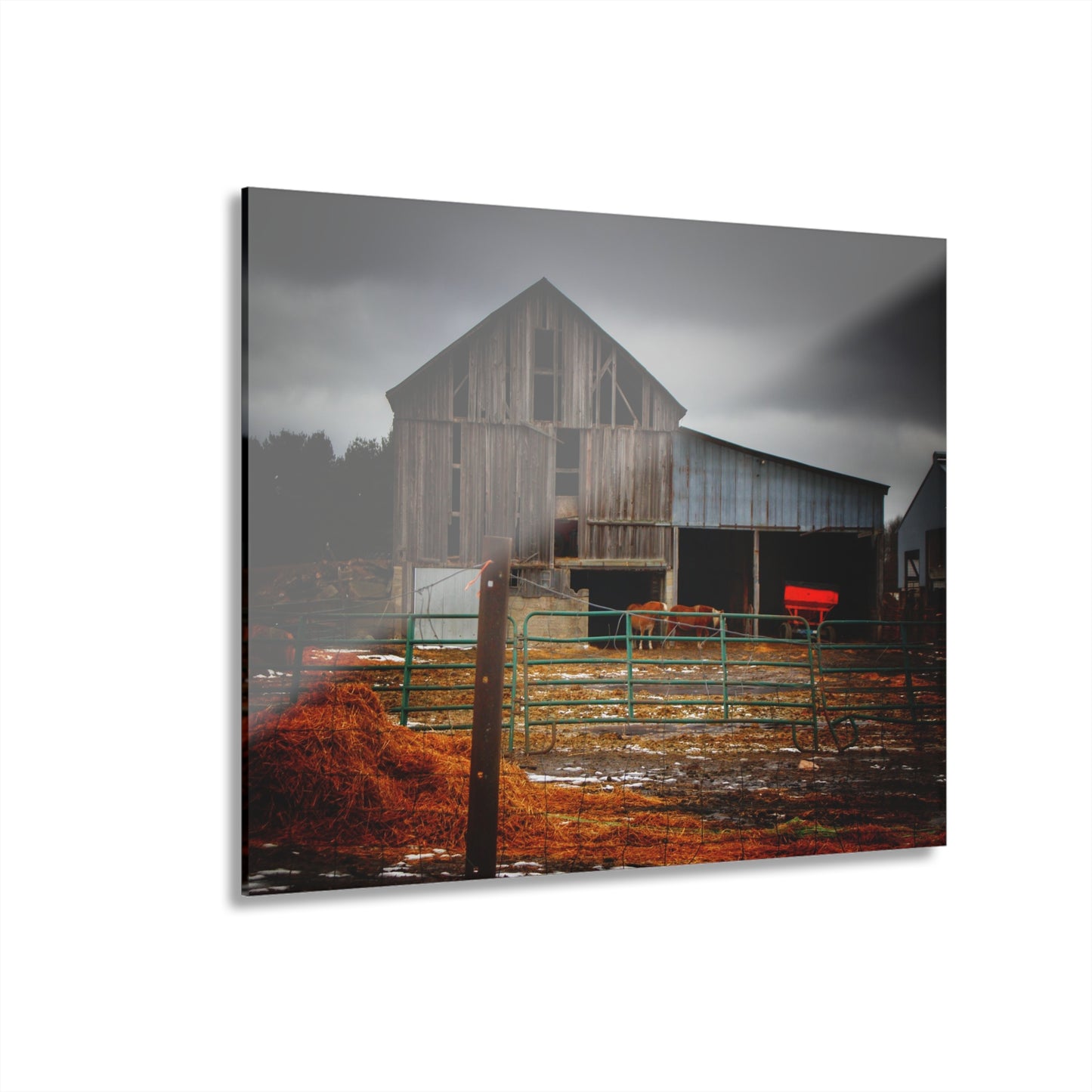 U R There Photography Chapman Road Grey II Rustic Farmhouse Acrylic Wall Print