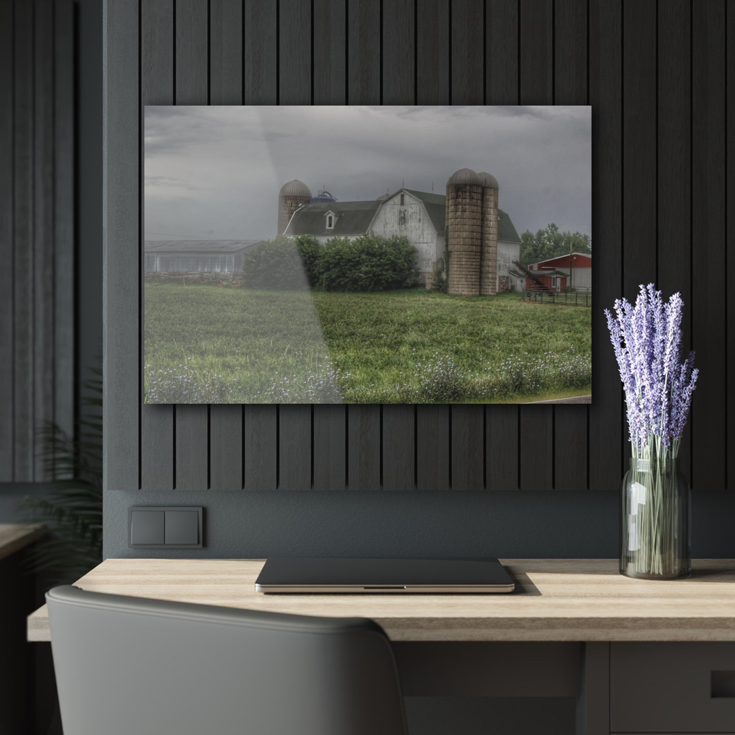 Barn Boutique Modern Farmhouse Acrylic Wall Print| Clark Road White II