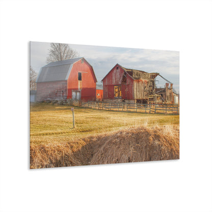 U R There Photography Irish Road Old Reds II Rustic Farmhouse Acrylic Wall Print
