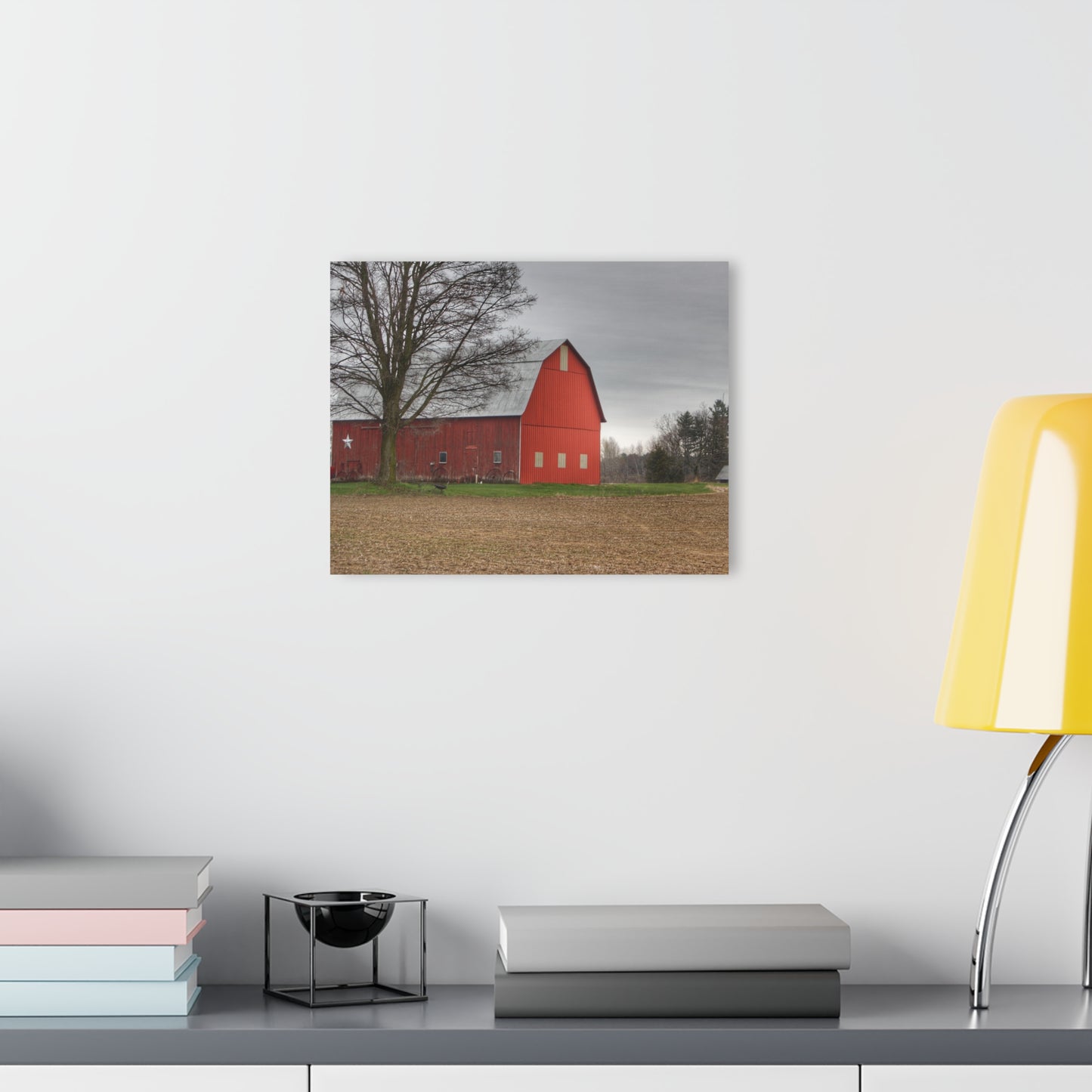 U R There Photography South Summers Road Star Barn Rustic Farmhouse Acrylic Wall Print