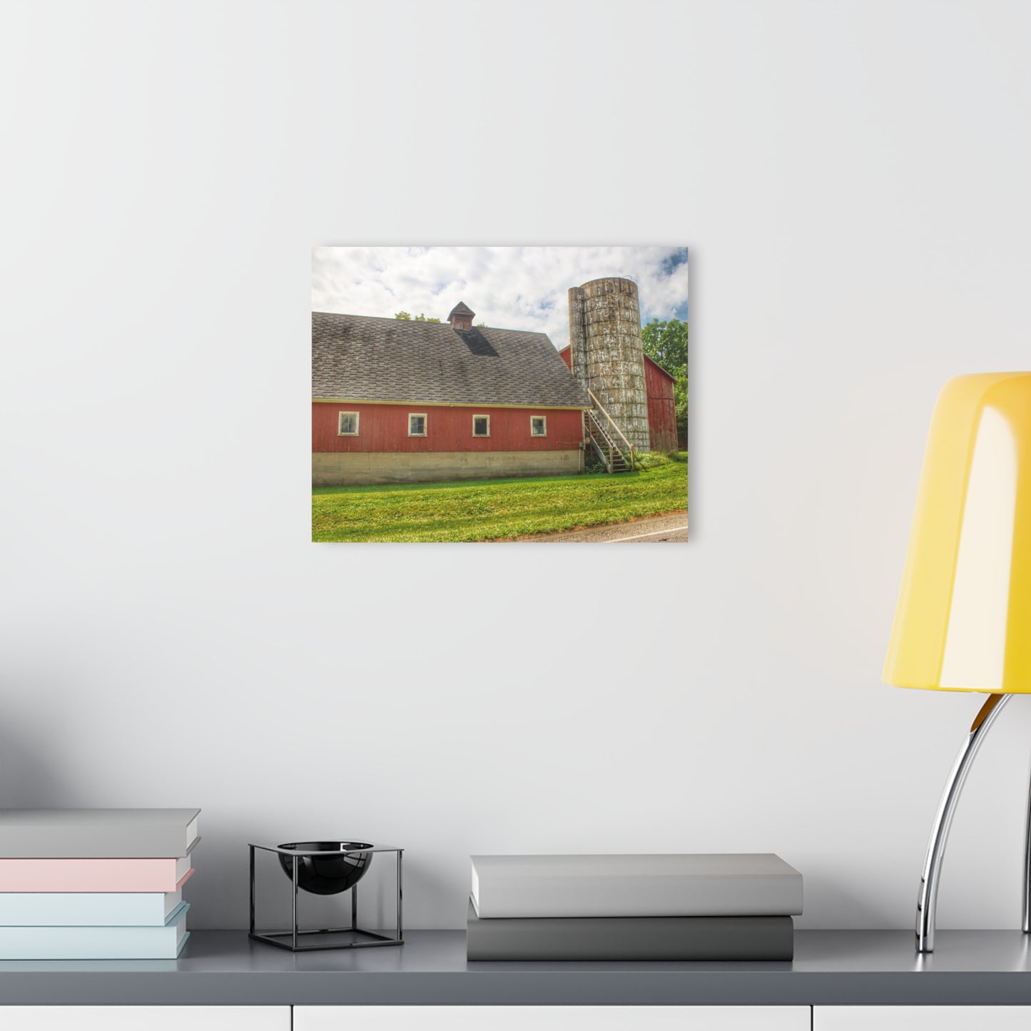 U R There Photography Metamora Red Silo Rustic Farmhouse Acrylic Wall Print