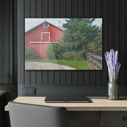 U R There Photography Modern Red I Rustic Farmhouse Acrylic Wall Print