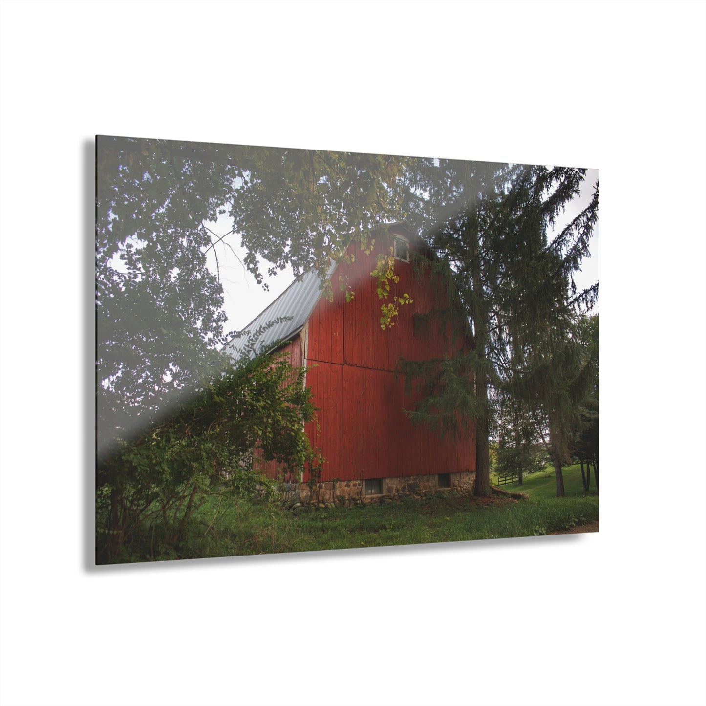 Barn Boutique Modern Farmhouse Acrylic Wall Print| Hough Road Late Summer Red I