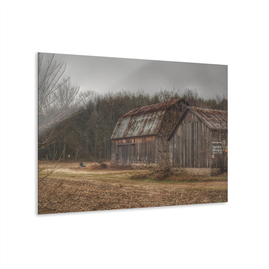 U R There Photography Arbela Road Greys Rustic Farmhouse Acrylic Wall Print