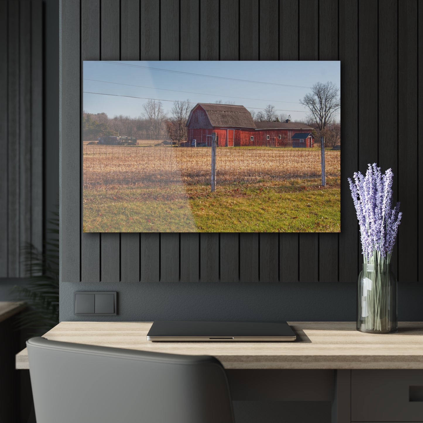 U R There Photography Pratt Road Little Red Rustic Farmhouse Acrylic Wall Print