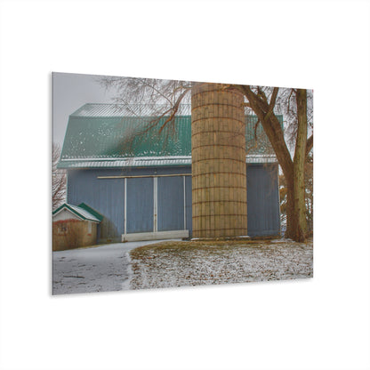 U R There Photography Hollow Corners Grey and Silo Rustic Farmhouse Acrylic Wall Print