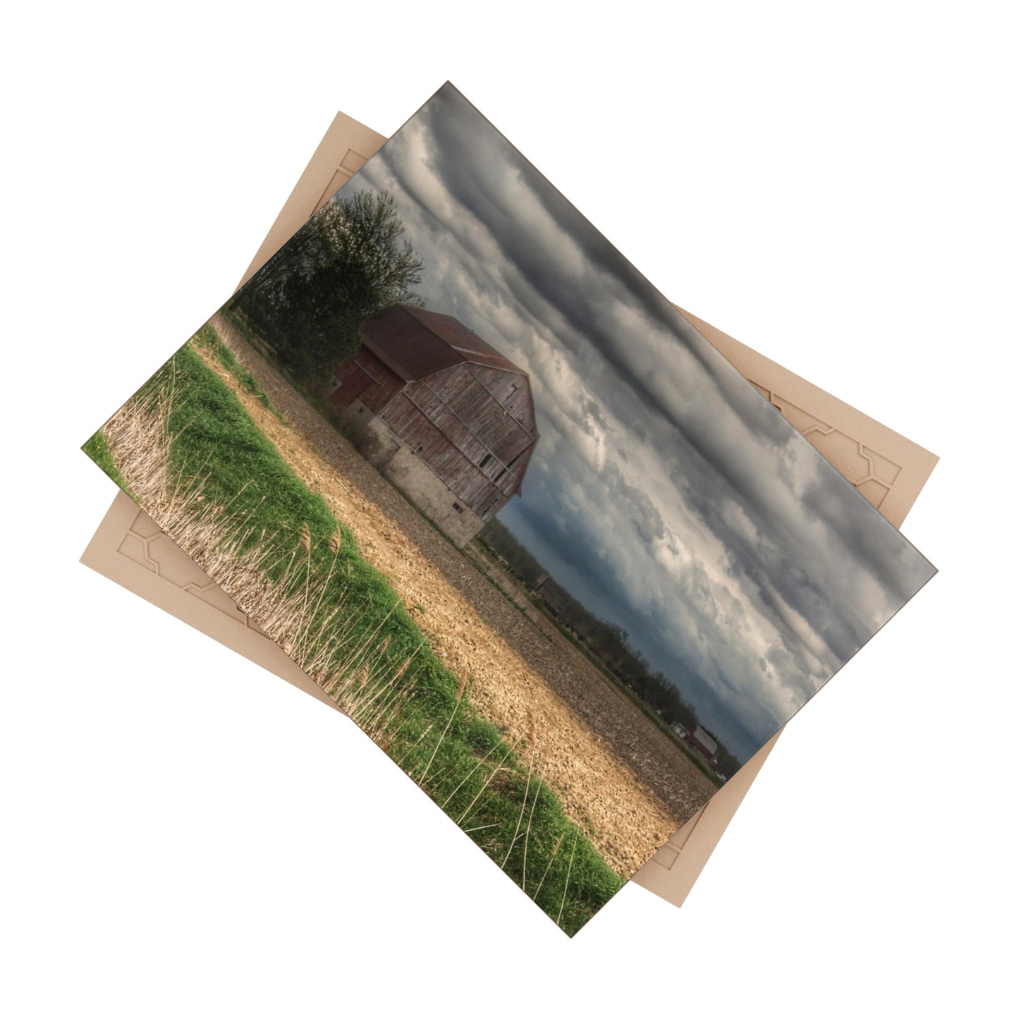 U R There Photography Sandusky Grey I Rustic Farmhouse Decorative Ceramic Tile