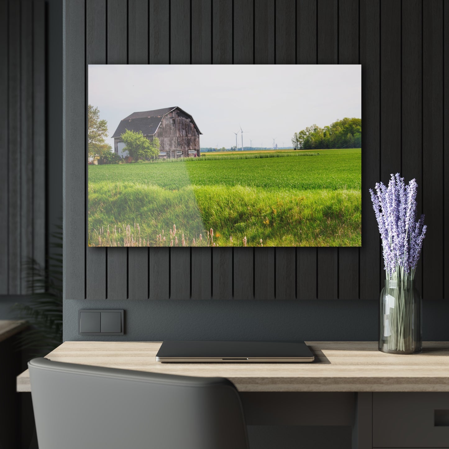 U R There Photography North Graf Road Old Grey Rustic Farmhouse Acrylic Wall Print