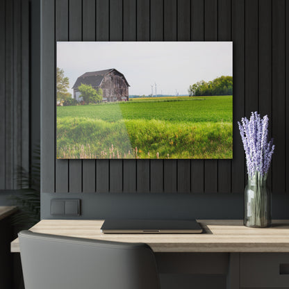 U R There Photography North Graf Road Old Grey Rustic Farmhouse Acrylic Wall Print