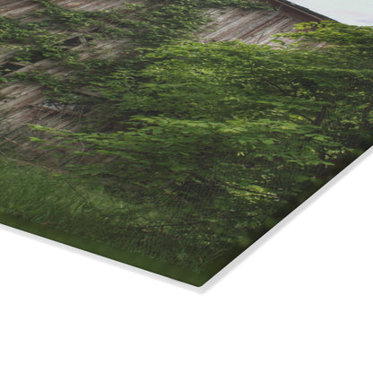 U R There Photography Imlay Hidden Rustic Farmhouse Tempered-Glass Cutting Board