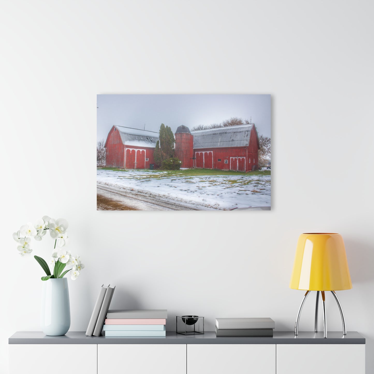 U R There Photography Holmes Road Red II Rustic Farmhouse Acrylic Wall Print 14 "x 11"