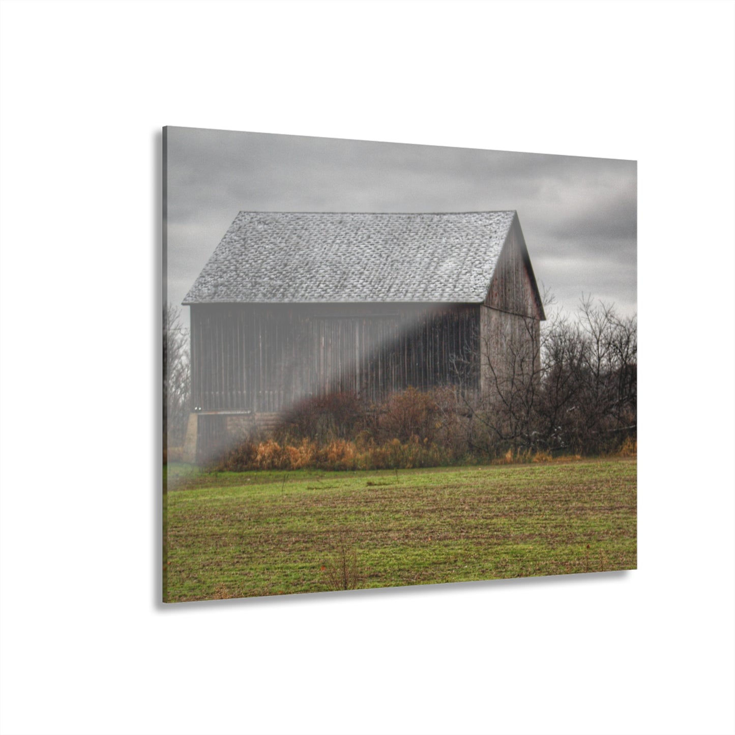 U R There Photography Brown City Road Grey Rustic Farmhouse Acrylic Wall Print